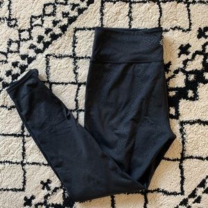 Athleta Leggings in Black Snakeskin